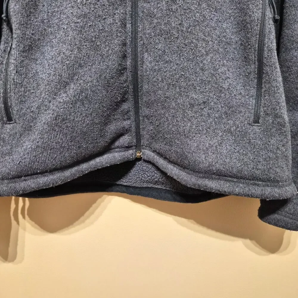 The North Face Large Gordon Lyons Full Zip Hooded Fleece Jacket Blue